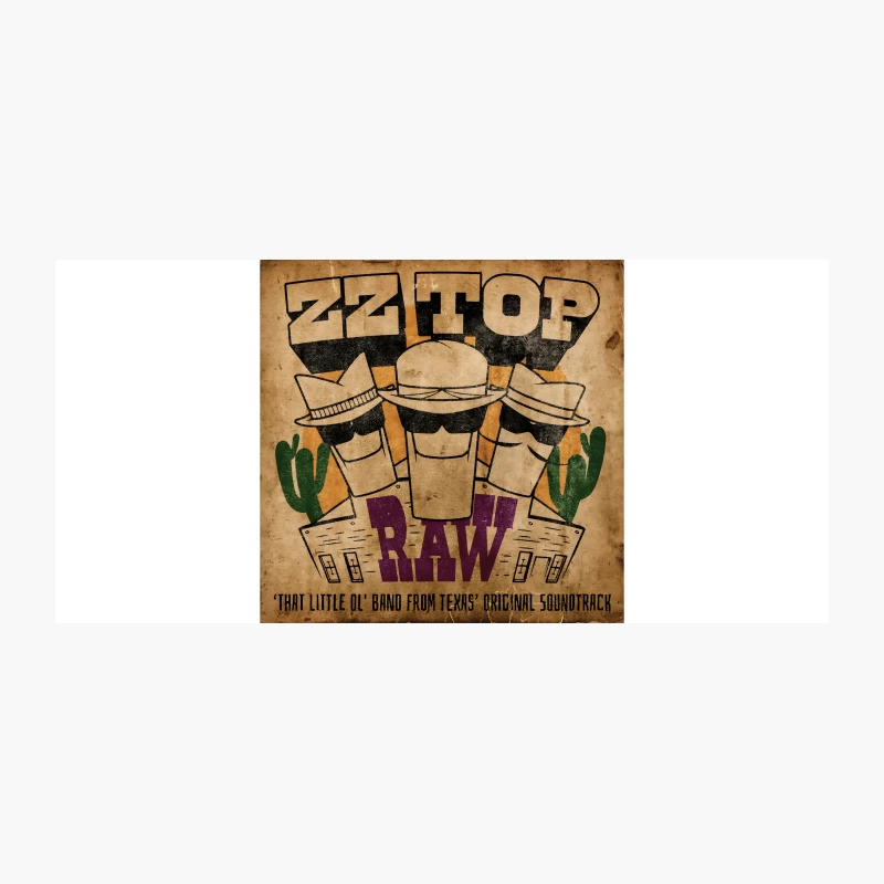 Vintage ZZ Top Raw Album Art with Western Desert Theme Coffee Mug