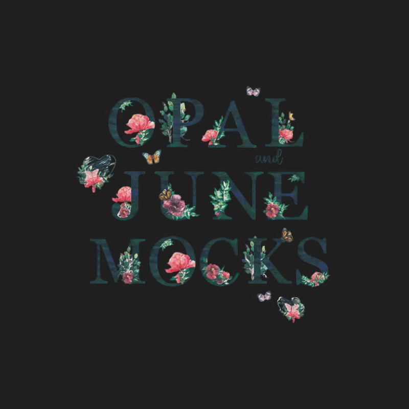 Florale Typografie und Schmetterlinge Herren Tanktops