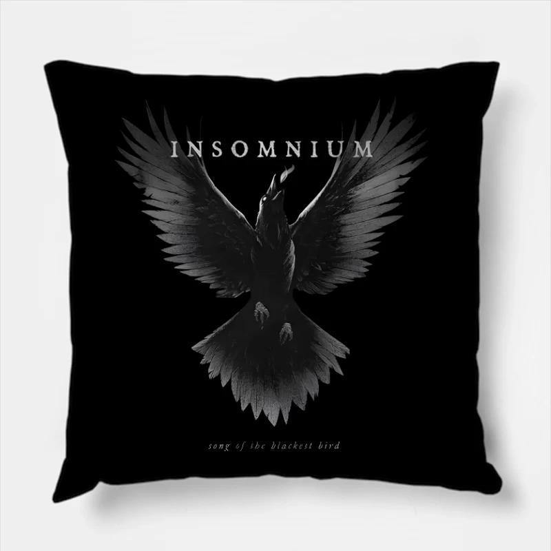 Insomnium The Blackest Bird Throw Pillow