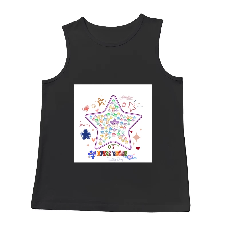 Buntes Stern-Collage-Design Herren Tanktops