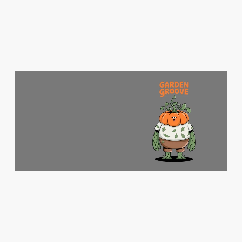 Whimsical Garden Groove Pumpkin Character Illustration Coffee Mug