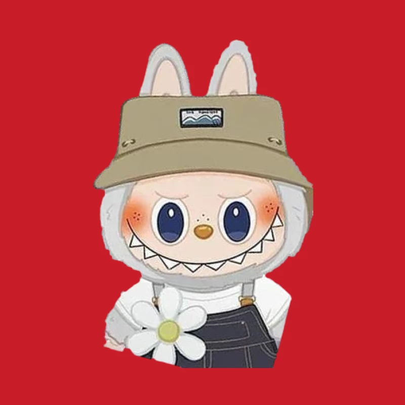 Niedlicher Cartoon-Hase mit Hut und Blume Damen Pullover Hoodie