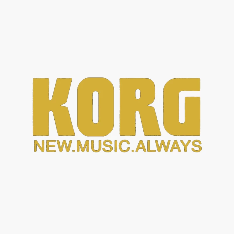 Korg Music Equipment Brand Logo in Yellow Cotton Tote Bag