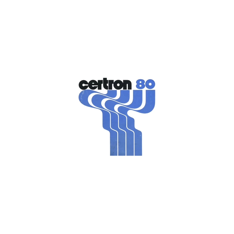 Vintage Certron 80 Blue Wave Logo Design Coffee Mug