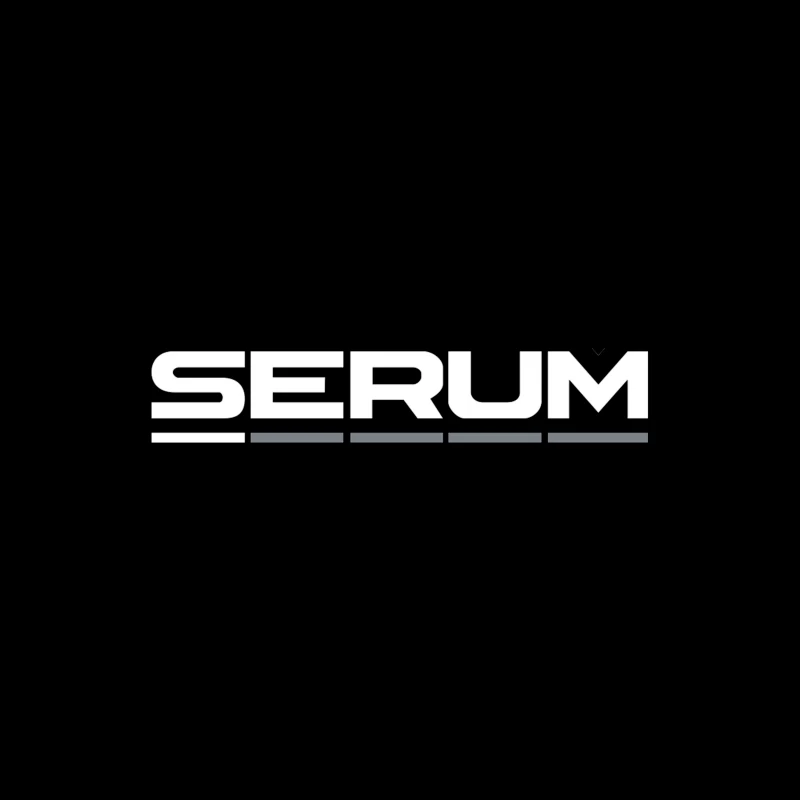 Minimalist Serum Audio Software Logo Design Desk Mat