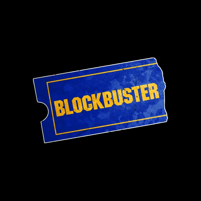 Vintage Blockbuster Video Rental Store Logo Ticket Travel Mug