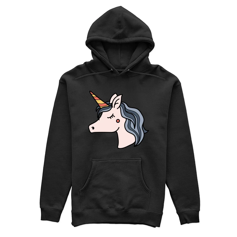 Illustration de Licorne avec Crinière Colorée Femme Sweat à capuche