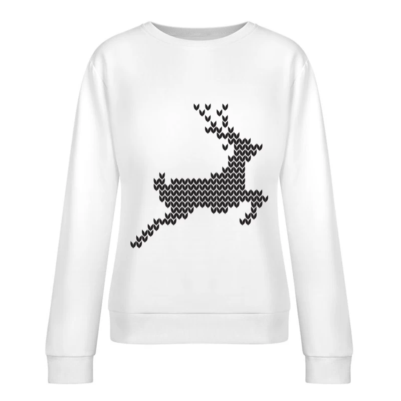 Art géométrique de cerf sauteuse Femme Sweat-shirt à enfiler