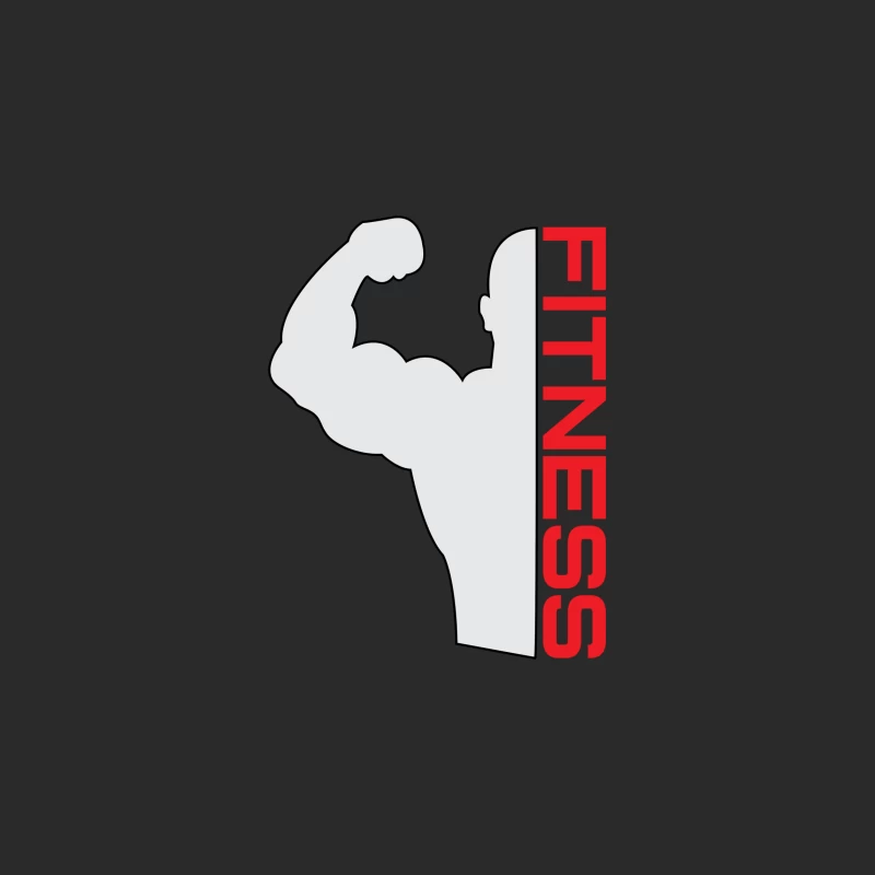 Fitness Logo with Muscular Silhouette Baseball Cap