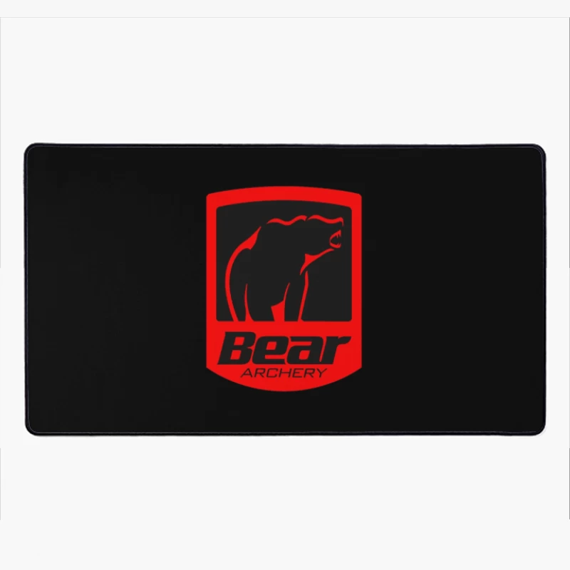 Bear Archery Company Red Logo Design Desk Mat