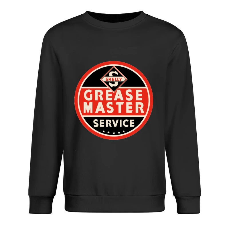 Vintage Skelly Grease Master Service Station Sign Male Pullover Sweatshirt