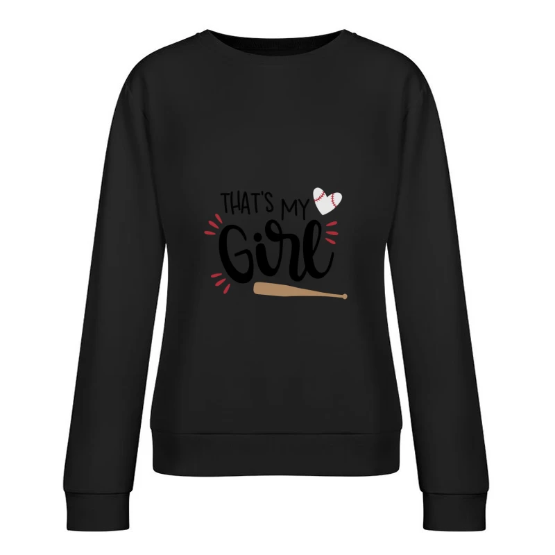 Cœur de Baseball et Batte Femme Sweat-shirt à enfiler