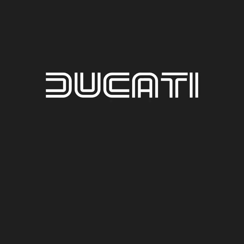 Minimalist Ducati Logo Design in White Male Tank Top