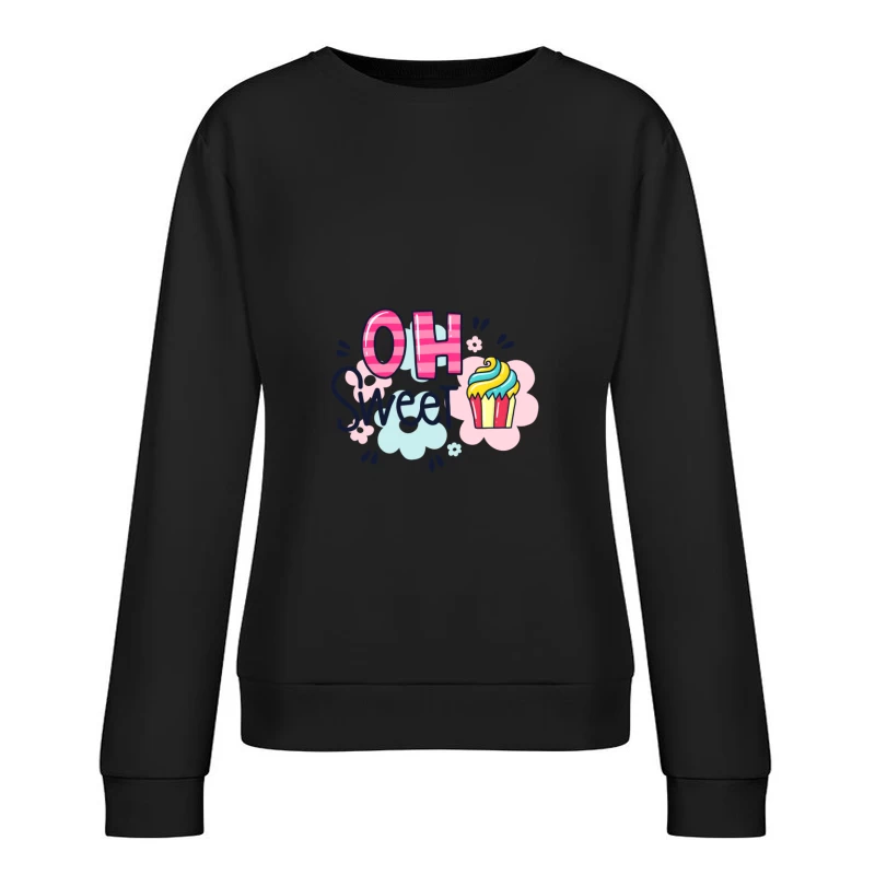Motif sucré avec cupcake Femme Sweat-shirt à enfiler