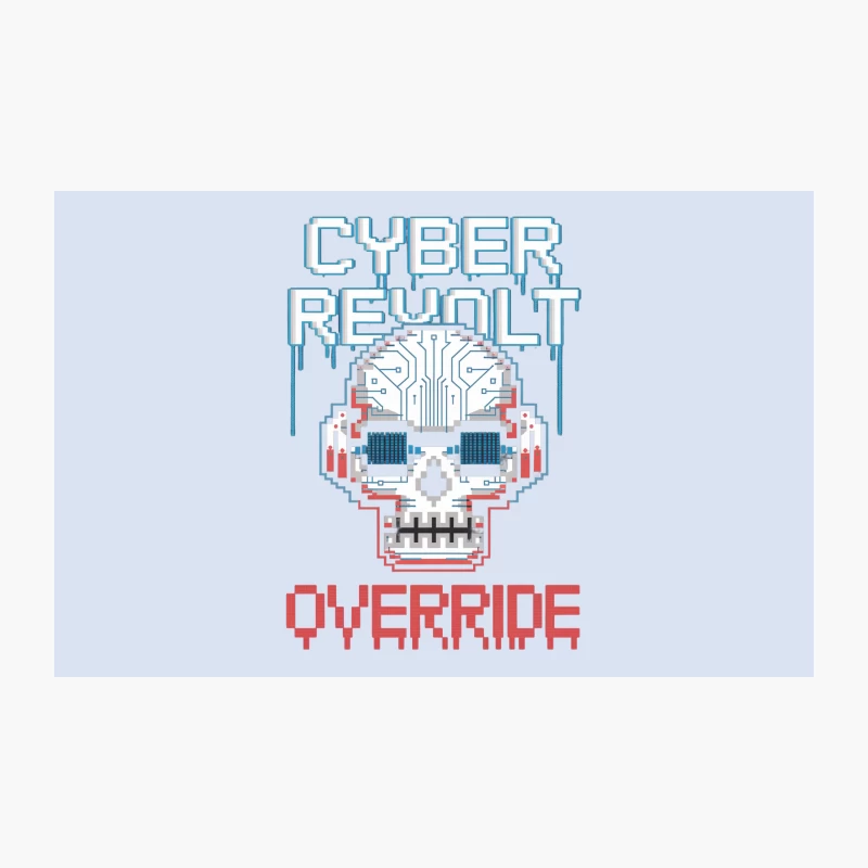 Cyberpunk Digital Skull with Circuit Design Travel Mug