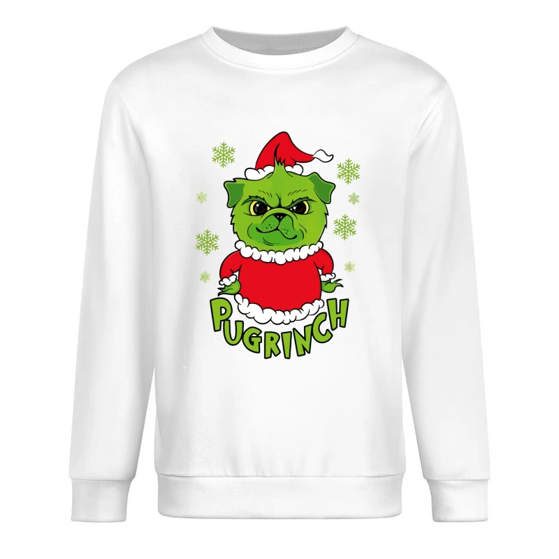 Pugrinch: Grumpy Holiday Cheer Male Pullover Sweatshirt