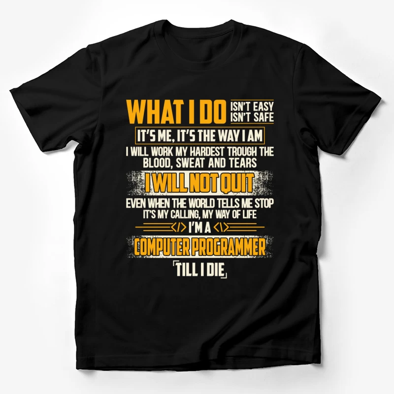 Dévouement du programmeur informatique Homme T-Shirt