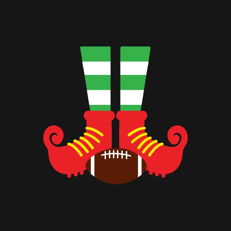 Jambes de lutin avec ballon de football Homme Manches Longues T-Shirt