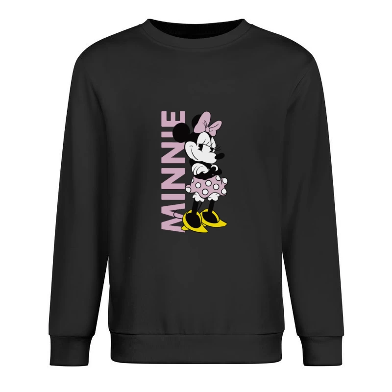 Dolce Minnie Mouse con dettagli rosa Felpa pullover Uomo