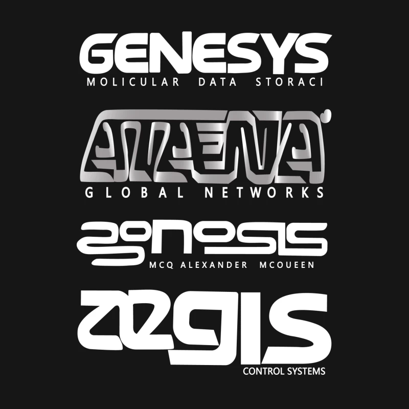 Futuristische Technologie-Logosammlung Herren Langarm T-Shirt