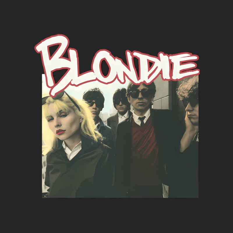 Vintage Blondie Band Album Cover from the 1970s New Wave Era Male Pullover Sweatshirt