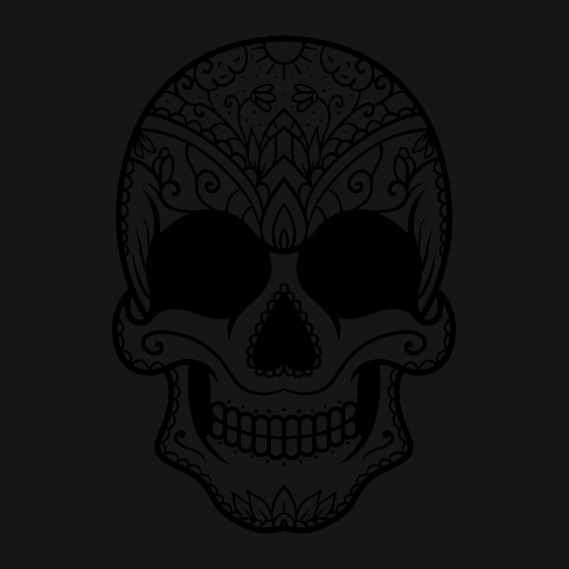 Design de Crâne Orné Femme T-Shirt