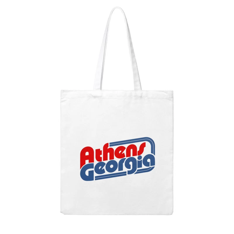 Retro Typography Design for Athens, Georgia Cotton Tote Bag