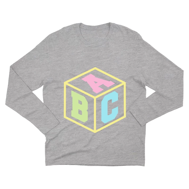 Cube d'alphabet coloré Homme Manches Longues T-Shirt