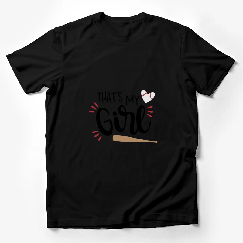 Cœur de Baseball et Batte Homme T-Shirt