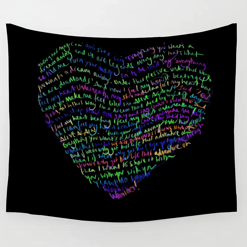 Coldplay Lyrics Art Tapestry