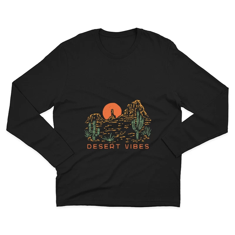 Wüstenlandschaft mit Kakteen Herren Langarm T-Shirt