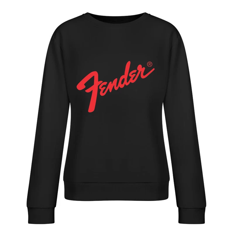 Fender Musical Instruments Corporation Red Logo Female Pullover Sweatshirt