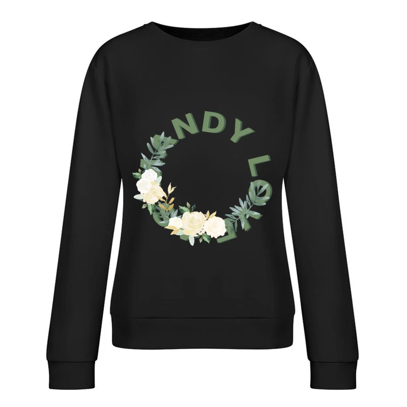 Floraler Hochzeitskranz Damen Pullover Sweatshirt