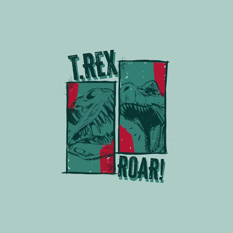 T-Rex Roar! Vintage Comic Design Tapestry