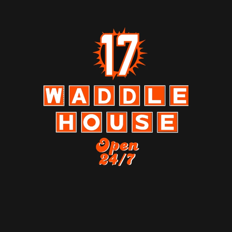 Waddle House 24/7 Restaurant Logo Design Male Long Sleeve T-Shirt