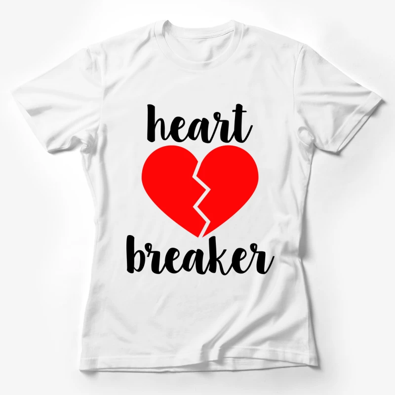 Cœur Brisé Rouge Femme T-Shirt