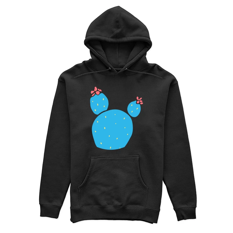 Cactus bleu avec fleurs rouges Femme Sweat à capuche