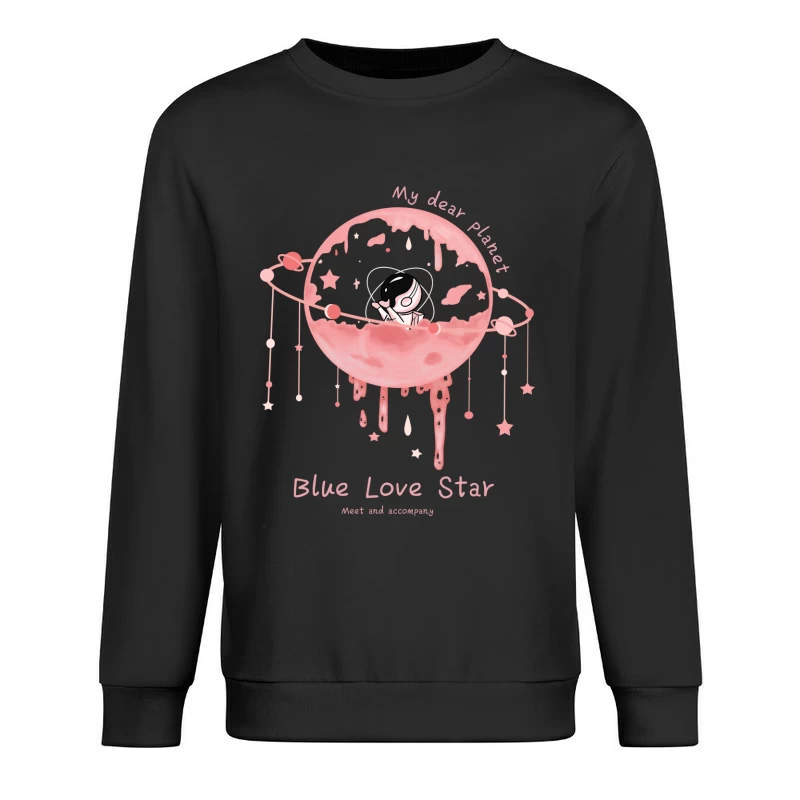 Mein Lieber Planet - Cartoon, Liebe, Mond Herren Pullover Sweatshirt