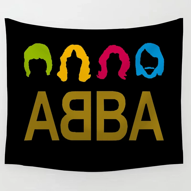 Abba Band Colorful Tapestry