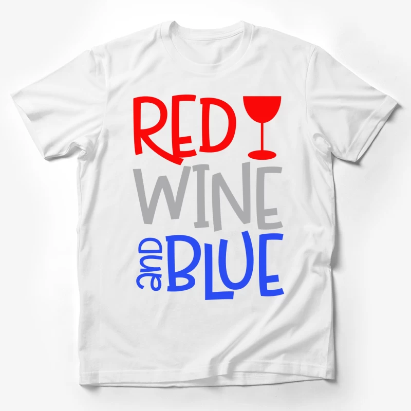 Design Coloré avec Verre de Vin Homme T-Shirt