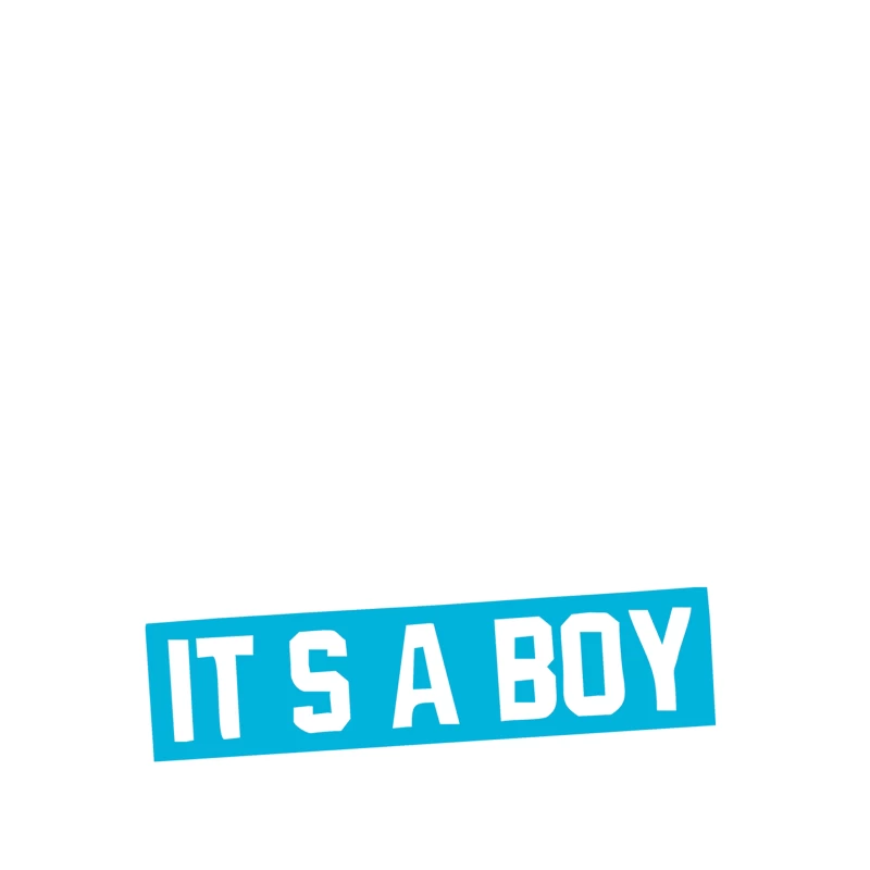 Blue Text Announcing "It's A Boy" for Baby Shower or Gender Reveal Tapestry