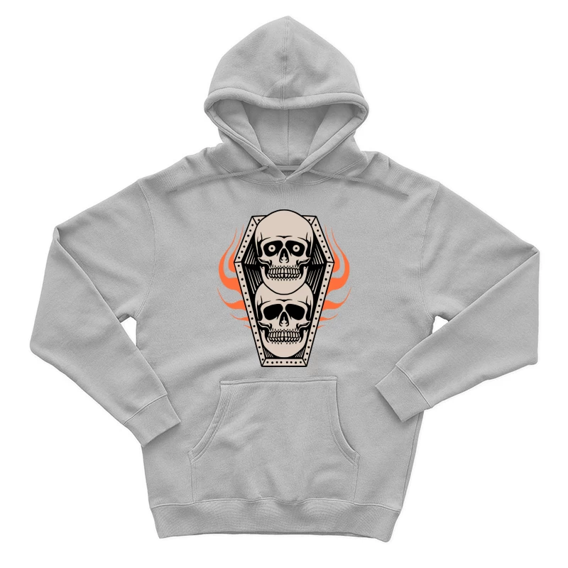 Skull Coffin Design Male Pullover Hoodie