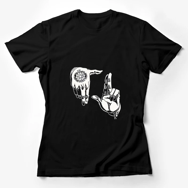 Gestes Mystiques avec Symboles Femme T-Shirt