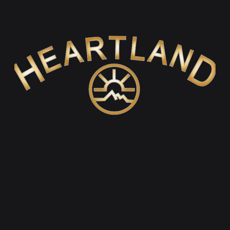 Heartland Hockey Logo with Golden Text and Minimalist Design Female Pullover Hoodie