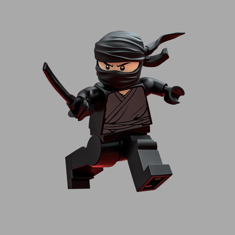 LEGO Ninja Minifigure with Sword Male Pullover Hoodie