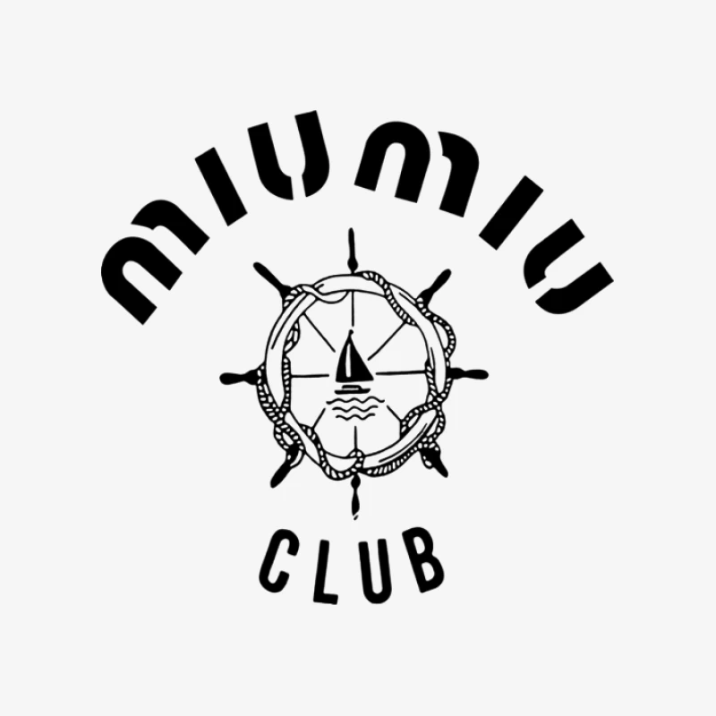 Seemannschaftsclub-Logo mit Steuerrad Herren Pullover Sweatshirt