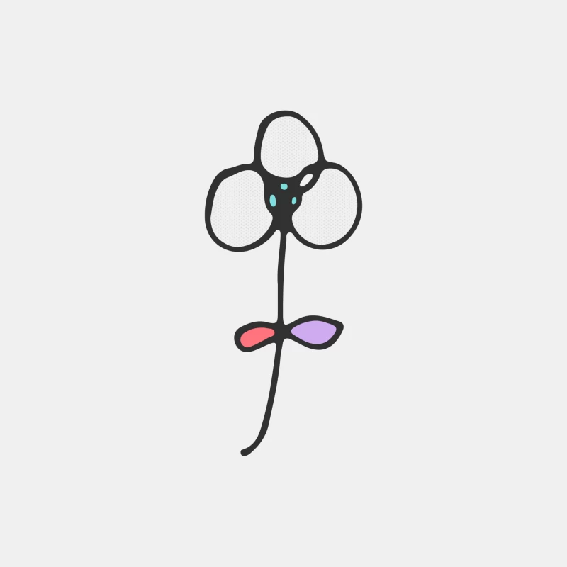 Fleur minimaliste dessinée à la main Homme Débardeur