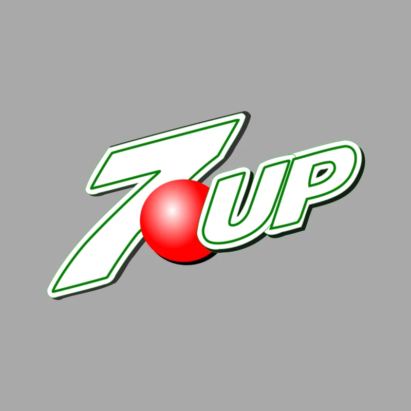 7up Soda Brand Logo with Green Text and Red Circle Male Pullover Hoodie