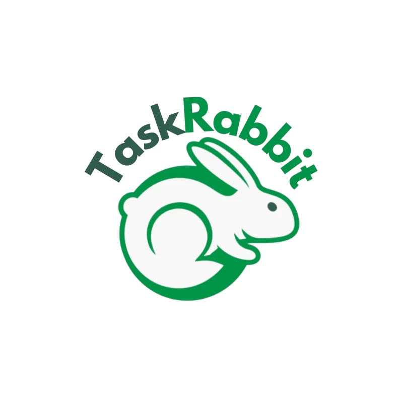 TaskRabbit Green Circular Rabbit Logo Design Mouse Pad