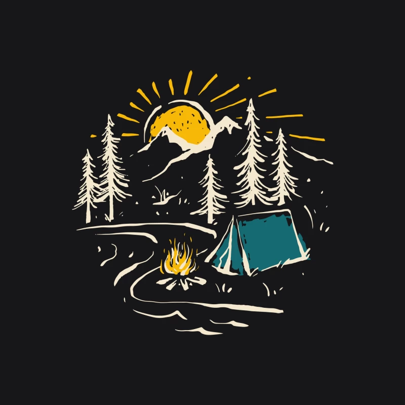 Zelten in der Natur unter der Sonne Herren Pullover Hoodie